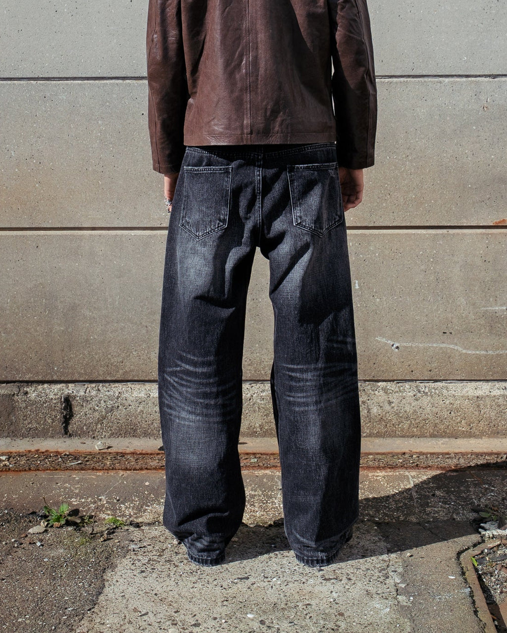 Black Distressed Selvedge Jeans