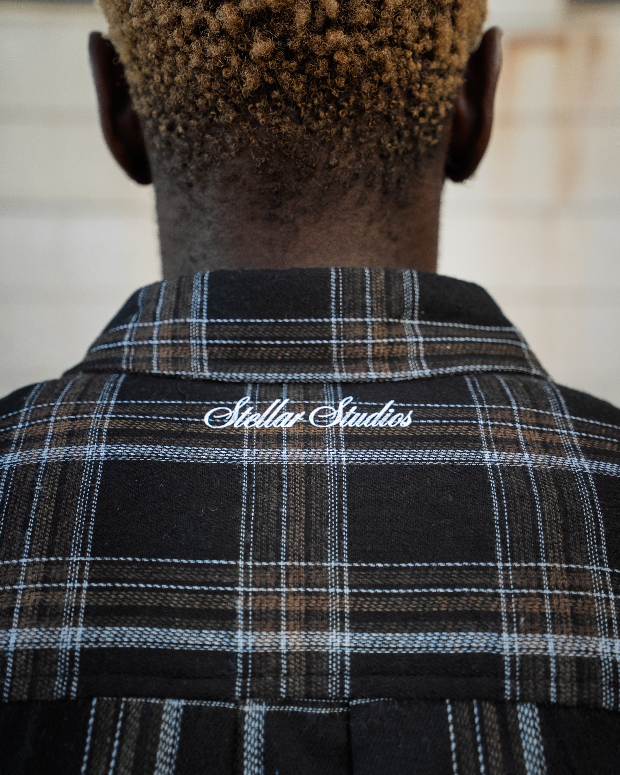 Black/brown checkered shirt