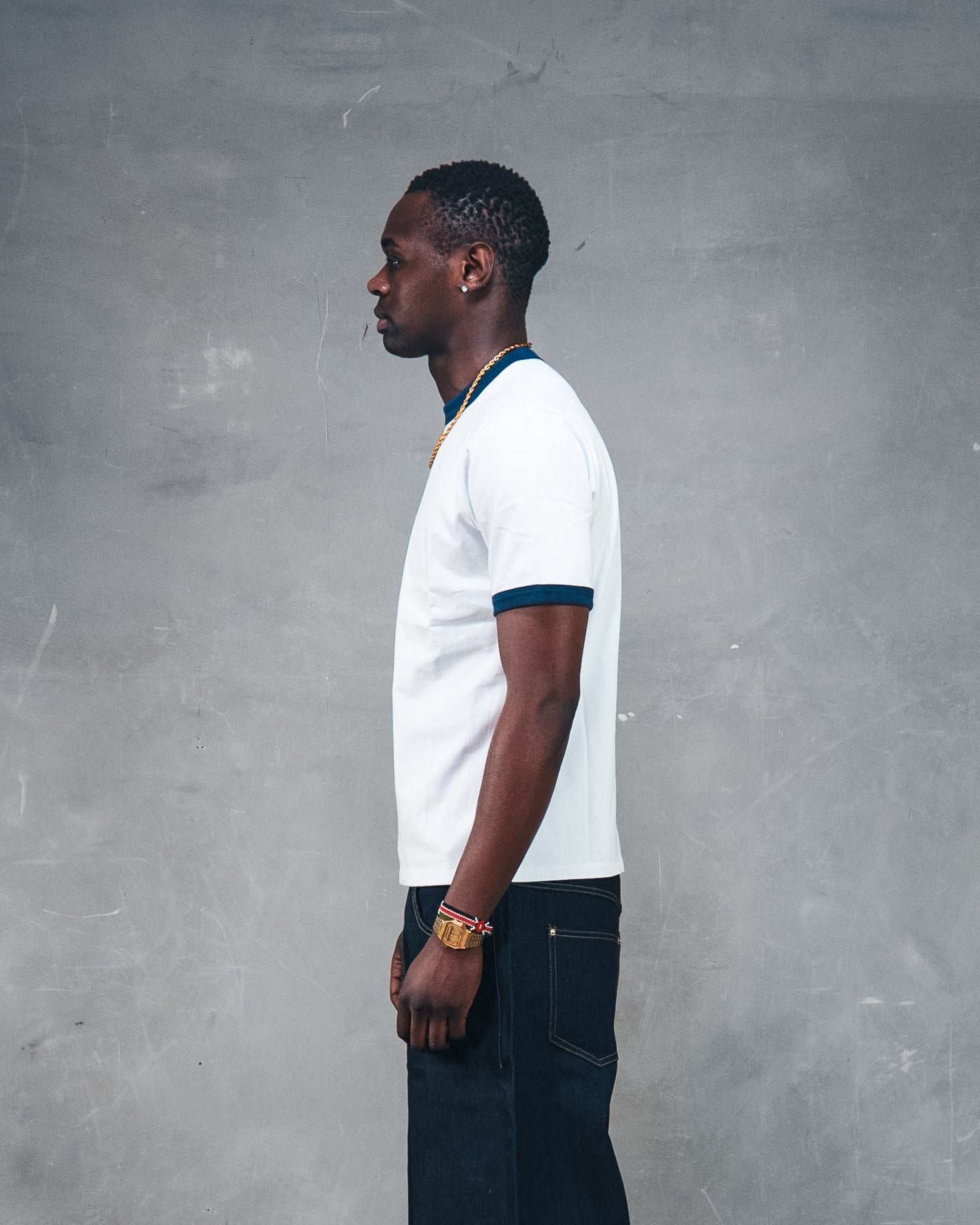 White/Blue T-shirt