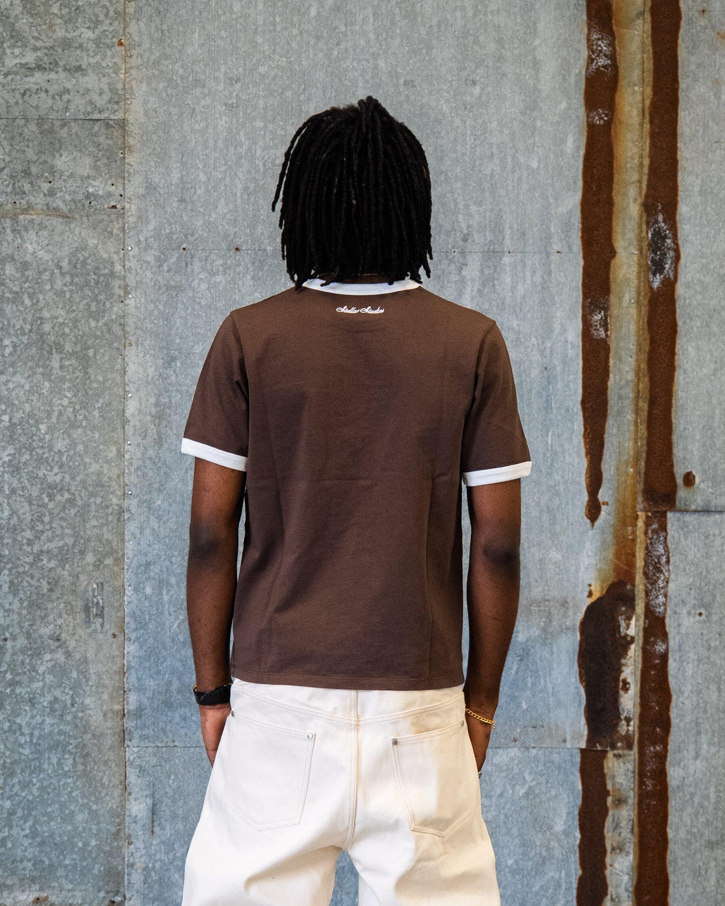 Brown/White T-shirt
