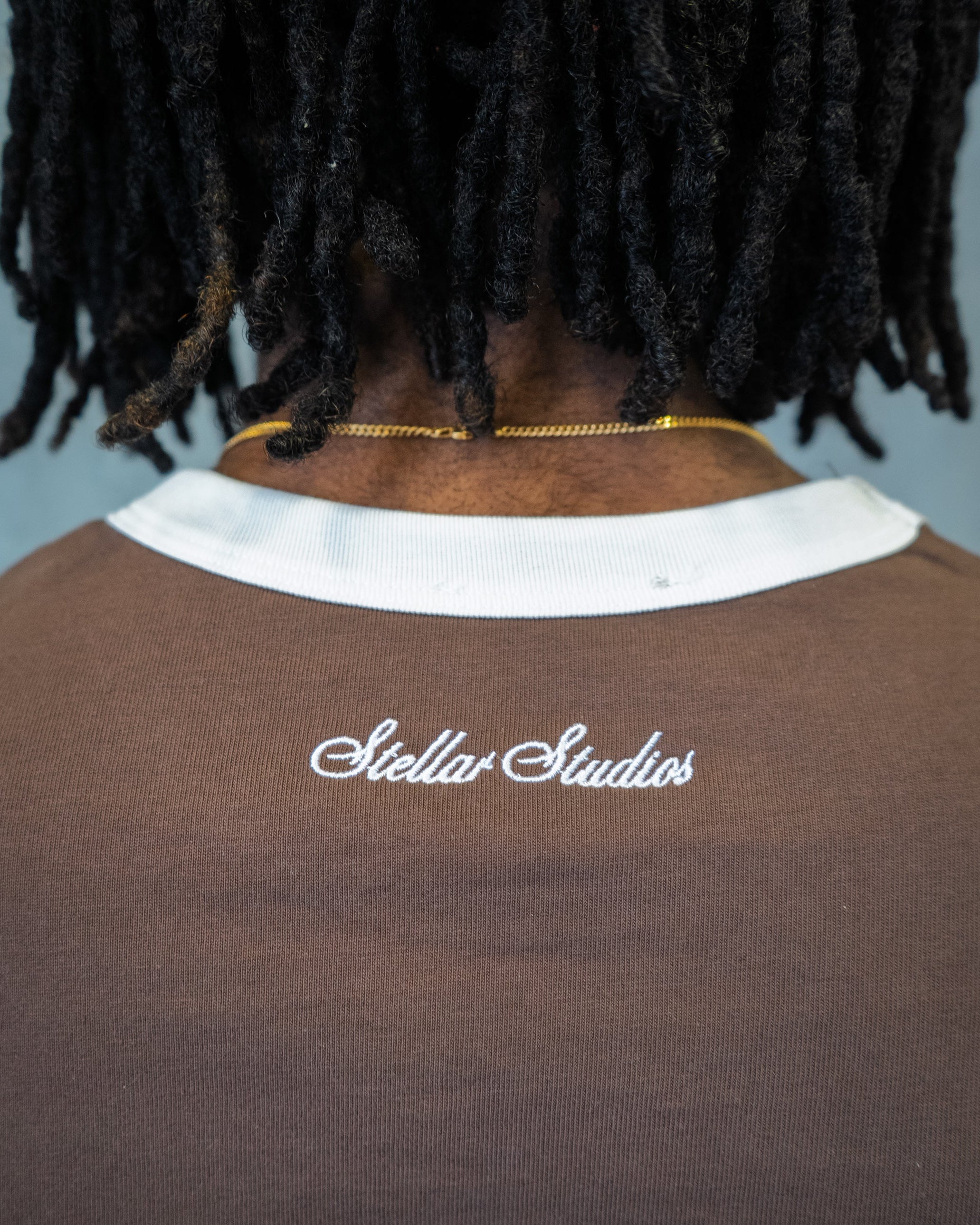 Brown/White T-shirt