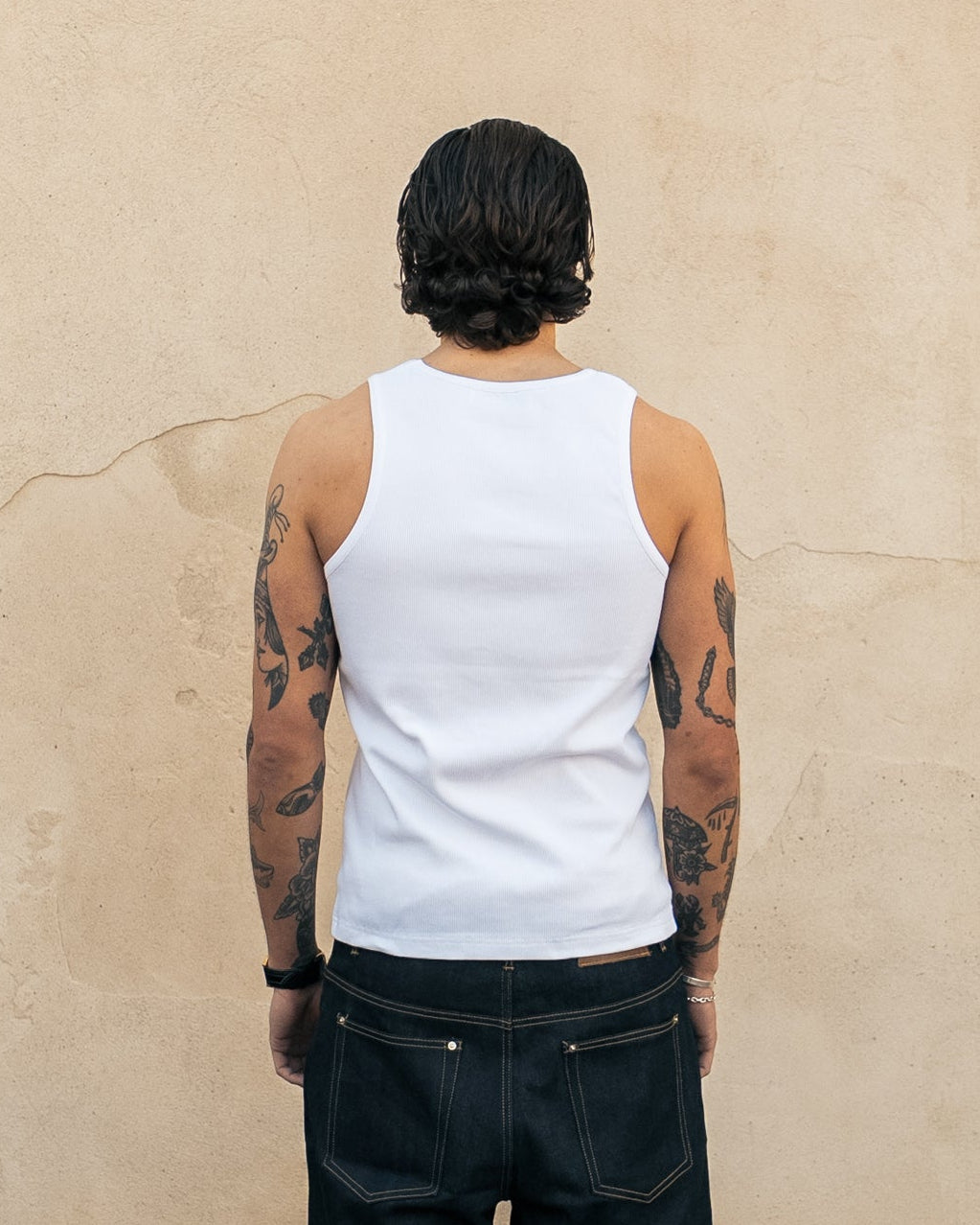 White Logo Tank Top
