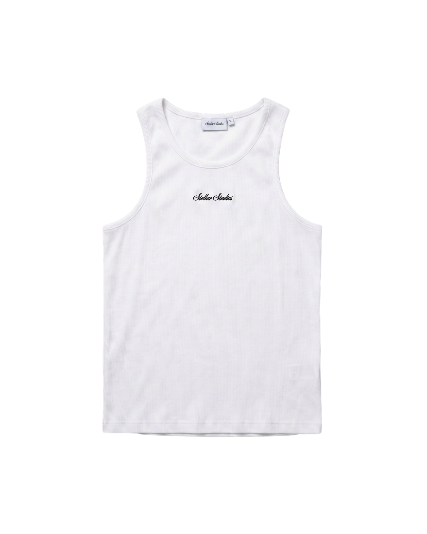 White Logo Tank Top