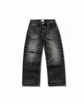 Black Distressed Selvedge Jeans