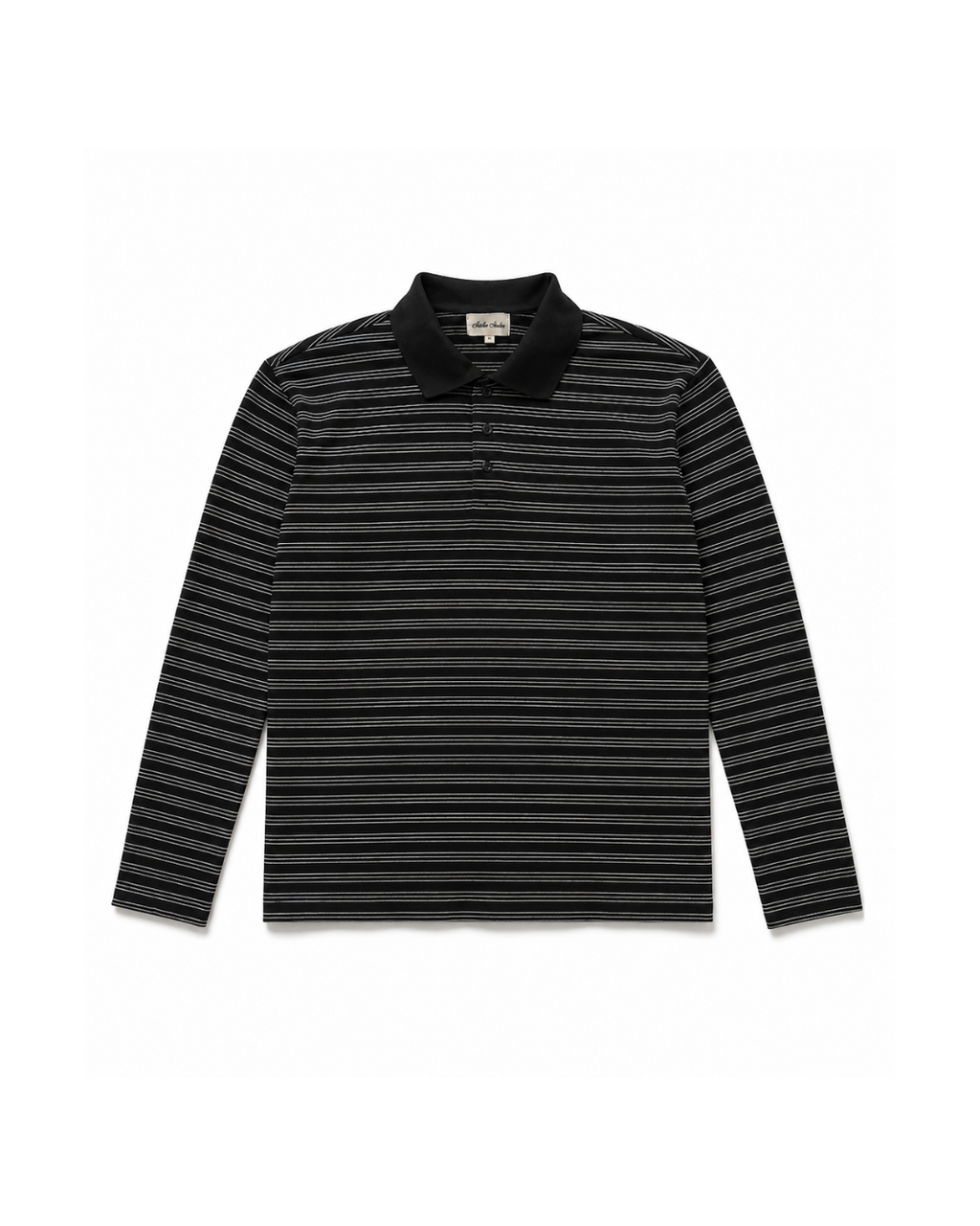 Black Striped Polo