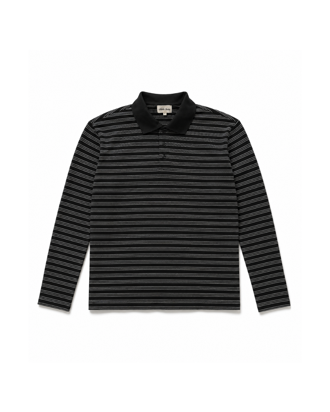 Black Striped Polo