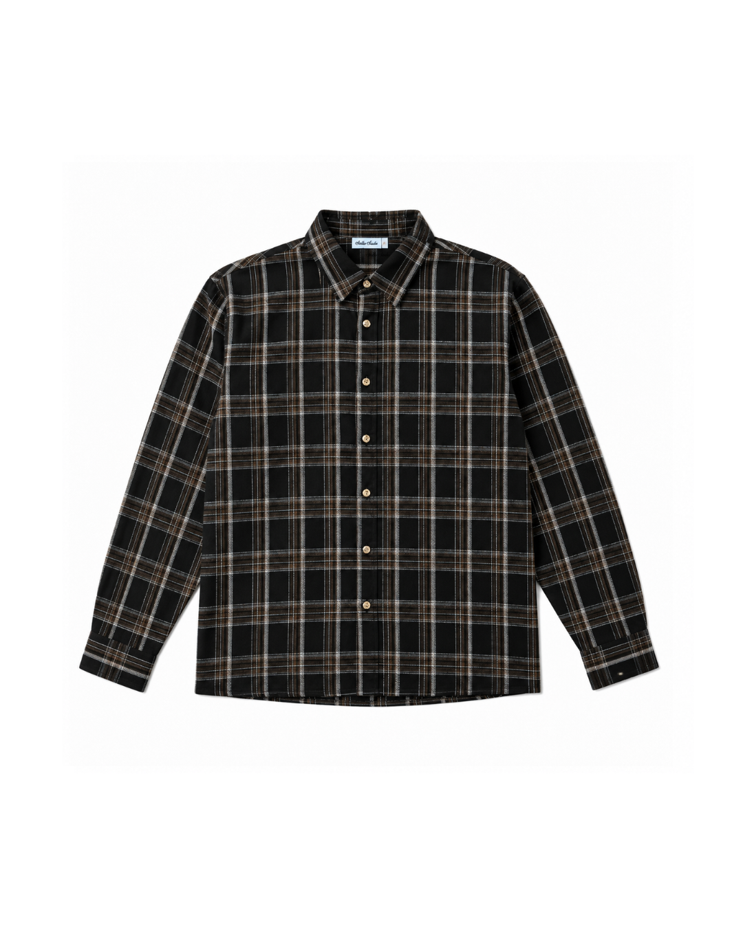 Black/brown checkered shirt